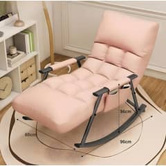 GENERICO - SILLA SILLÓN SOFÁ MECEDORA RECLINABLE TERRAZA ROSADO