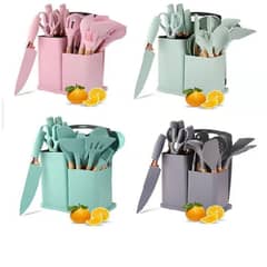 GENERICO - Set de utensilios para cocina X19 piezas de silicona