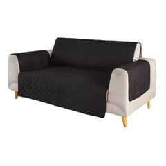 GENERICO - Funda Cubre Sofá Sillón De 2 Cuerpos En Color Negro