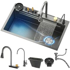 FRITECSA - Lavadero Multifuncional Texturado Acero Inox 304 con Portacuchillos