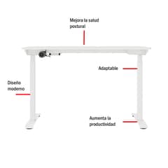 OFIDEAS - Escritorio con Altura Ajustable Eléctrico Display Blanco UP