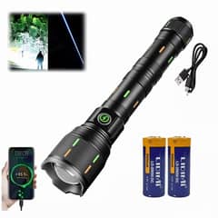 LIDIMI - Linterna Táctica LED Potente Recargable USB C Zoom 2000 Metros