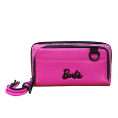 BARBIE - Billetera Premium con Cierre y Asa Fucsia