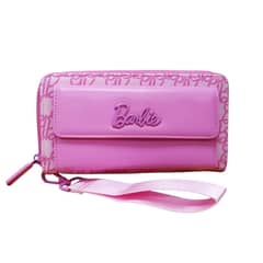 BARBIE - Billetera Premium con Cierre y Asa Rosa