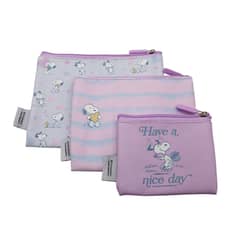 SNOOPY - Set de Estuches Multiuso x3 Modelo PVC