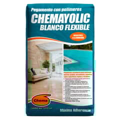 CHEMA - Pegamento para Cerámicas o Porcelanatos Blanco Flexible 25kg