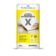 CELIMA - Pegamento para Cerámicas o Porcelanatos Blanco Extrafuerte 25kg