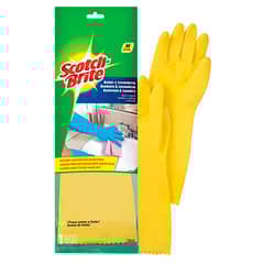 SCOTCH BRITE - Guantes de Baño y Lavandería  Talla M - Amarillo