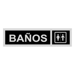 FIXSER - Señal de Baños 18x5 cm.