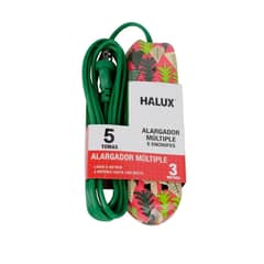 HALUX - Extensión eléctrica 5 Tomas Universal 3 Metros Navidad