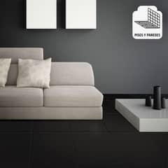 GALA - Cerámica Negro Liso 46X46cm 1.9m2 Diamante Negro