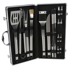 MR BEEF - Set X18 Accesorios Para Parrilla Caja De Aluminio