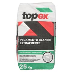 TOPEX - Pegamento para Cerámicas o Porcelanatos Blanco Extrafuerte 25kg