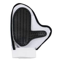 PET CARE - Guante de Masajes para Perro de Malla Color Blanco y Negro