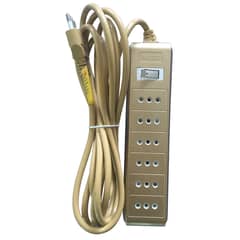 HALUX - Extensión eléctrica 6 Tomas 3 Metros Dorado