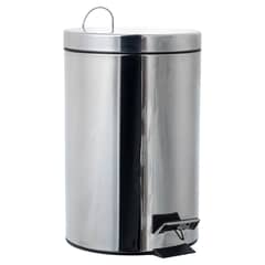 JUST HOME COLLECTION - Papelera Metal Gris 20 L
