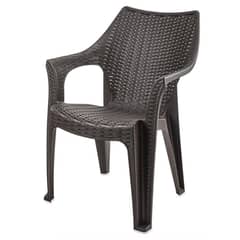 REYPLAST - Silla de Plástico Aruba con Brazos Marrón