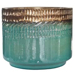 JUST HOME COLLECTION - Maceta Nihi Color Verde Jade 33x26x