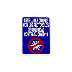 FIXSER - Señal de Protocolos Anti Covid-19 15x20 cm.