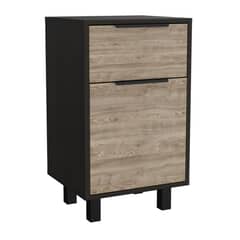 TUHOME - Velador Kaia Z-41 1 Cajon y 1 Puerta Wengue / Miel