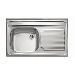 TEKA - Lavadero de Cocina Acero Inoxidable 1 Poza con Escurridero 50x80cm