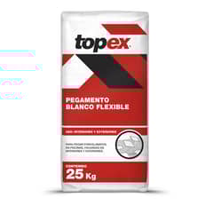 TOPEX - Pegamento para Porcelanatos Blanco Flexible 25kg