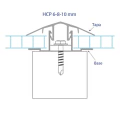 POLYARQ - Conector Para Planchas De Policarbonato Hcp Base Y Tapa Clear 11.8