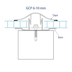 POLYARQ - Conector Para Planchas De Policarbonato Con Sellos Antifiltración Gcp Base Y Tapa Clear 2.95