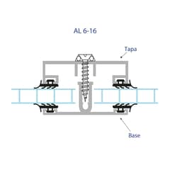 POLYARQ - Conector De Aluminio Impermeable Tapa Para Policarbonato: Al 6-16 Tapa Anz 6.0 Mt