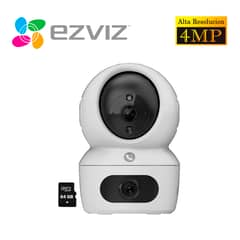 EZVIZ - Cámara de Seguridad H7C 4Mp + 4Mp Binocular Wifi Interior 360 + Sd 64Gb