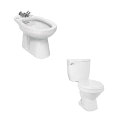 TREBOL - Bidet Sevilla Blanco + Inodoro Mediterráneo BL