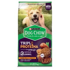 DOG CHOW - Adultos Todos los Tamaños Triple Proteína 22.7kg