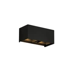 ILUMA - Aplique Exterior Orizon Negro Luz Cálida