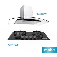 MABE - Combo Campana Decorativa CM9018PIY0 + Cocina Empotrable PM6045GV0