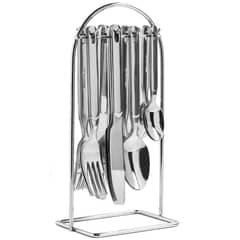 JUST HOME COLLECTION - Cubiertos Homy con Soporte 24 Piezas