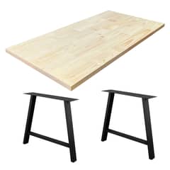 undefined - Kit de 2 Patas para Mesa Acero 890X150X705mm + Tablero Pino FJ 40x800x1600mm