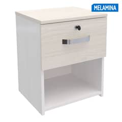 JUST HOME COLLECTION - Velador 1 Cajón Melamina Niebla