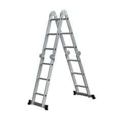 BAUKER - Escalera Articulada de Aluminio 12 pasos