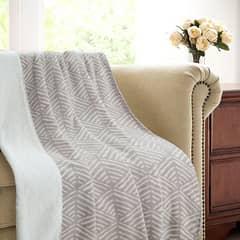JUST HOME COLLECTION - Manta Sherpa Print Taupe 125x150cm