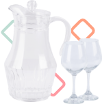 Vasos, copas y jarras